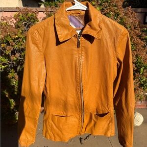 Vintage Wilson’s Leather caramel leather jacket size M 90s-00s